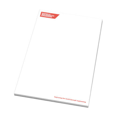 A4 size pad with IMechE logo