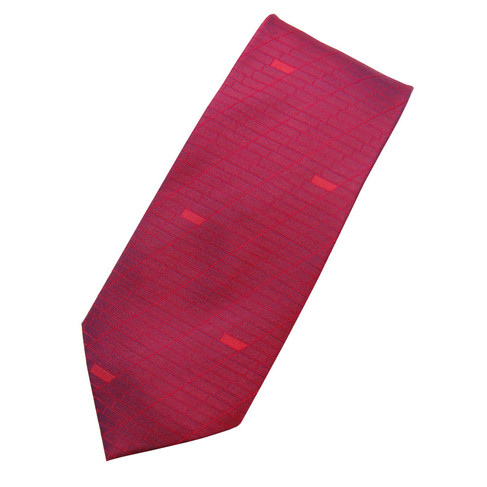 Members Tie - Burgundy Design