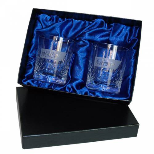 Whiskey tumblers with IMechE logo
