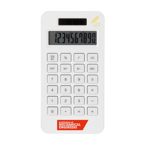 Pocket calculator with IMechE logo